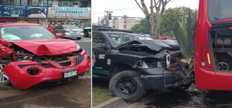 Accidente vial en la colonia Coapa Popular Emiliano Zapata