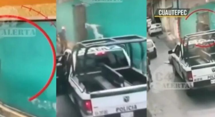 Policias salvaron a un perrito de ahorcarse