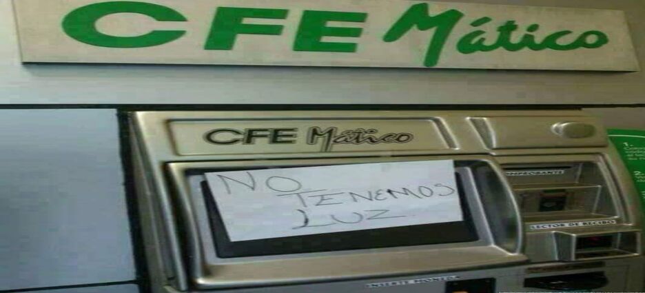 La CFE se queda sin luz