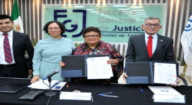 Firman convenio contra la violencia de género Ernestina Godoy y el rector de la UAM