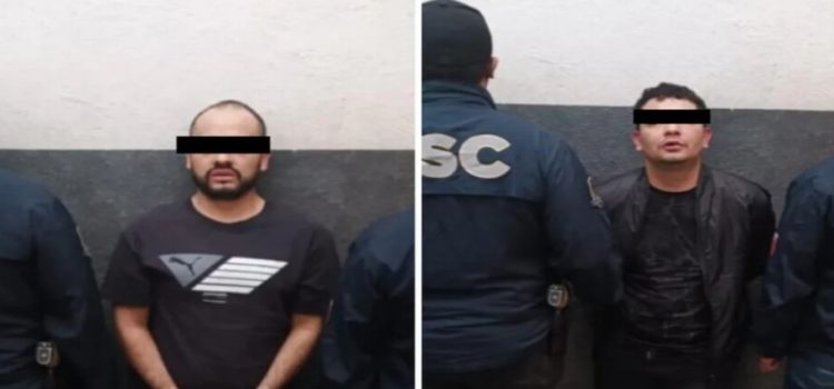 Detienen a dos presuntos extorsionadores de una célula delictiva de CDMX