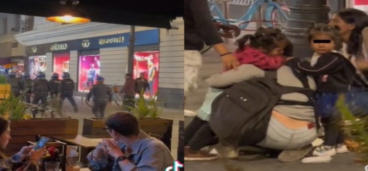 Policías de CDMX tiran canasta de churros de una vendedora ambulante y su hijas