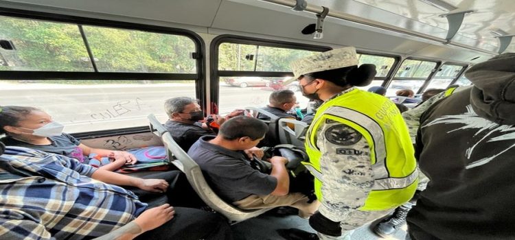 Guardia Nacional despliega el operativo pasajero seguro en el transporte público