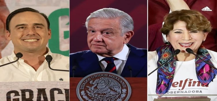 AMLO felicitó a Delfina Gómez y Manolo Jiménez