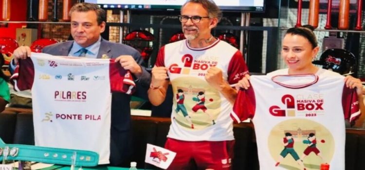 Presentan la playera oficial de la clase masiva de box en CDMX