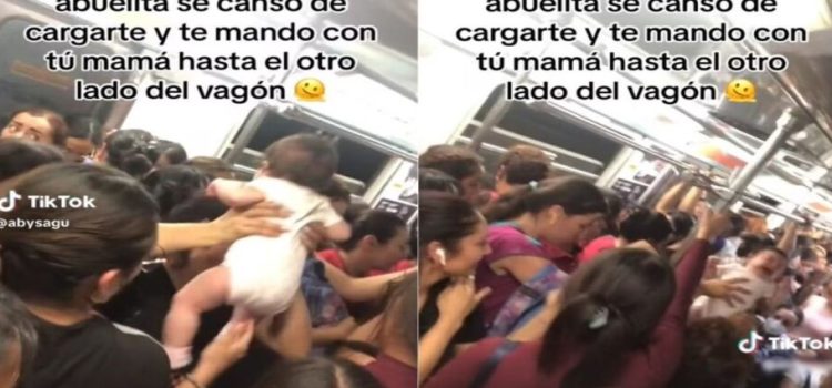 Bebé pasa de mano en mano hasta llegar a su mamá en el Metro de CdMx