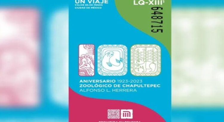 Metro de CDMX realiza boleto conmemorativo por los 100 años del Zoológico de Chapultepec