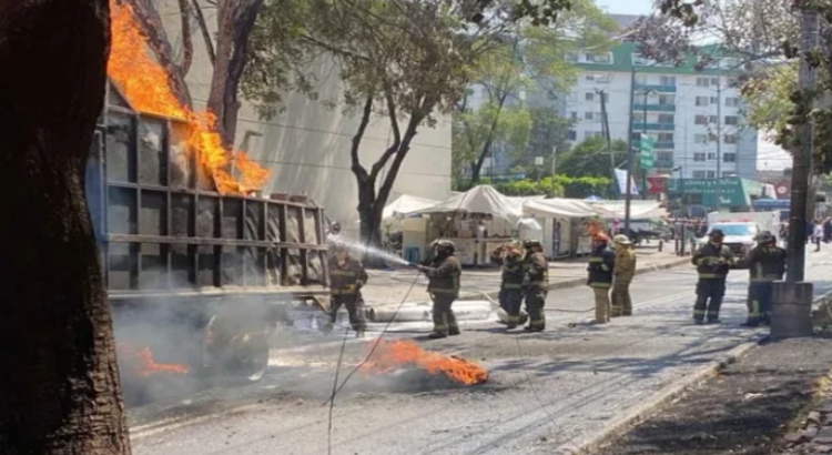 Camión Repartidor de Cilindros de Gas LP explotó en Tlalpan