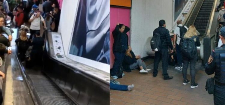 Falla mecánica en escaleras eléctricas del Metro de CDMX deja a siete personas heridas