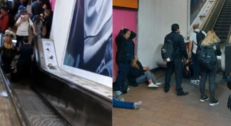 Falla mecánica en escaleras eléctricas del Metro de CDMX deja a siete personas heridas