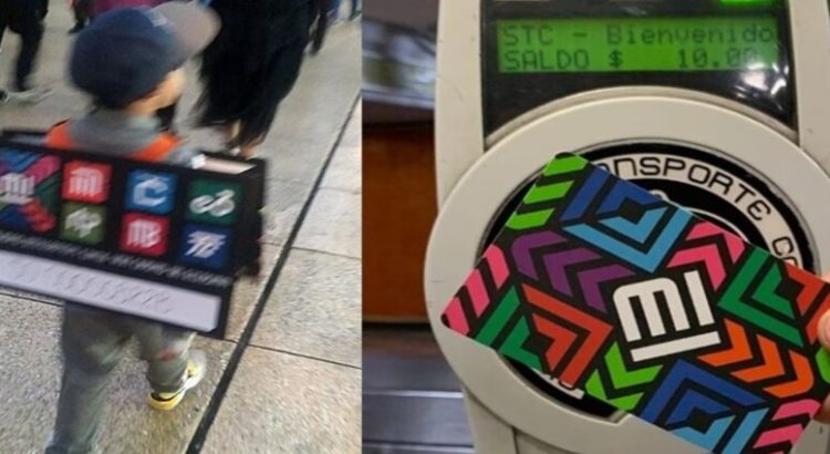 Se viraliza pequeño disfrazado de tarjeta del Metro en Halloween