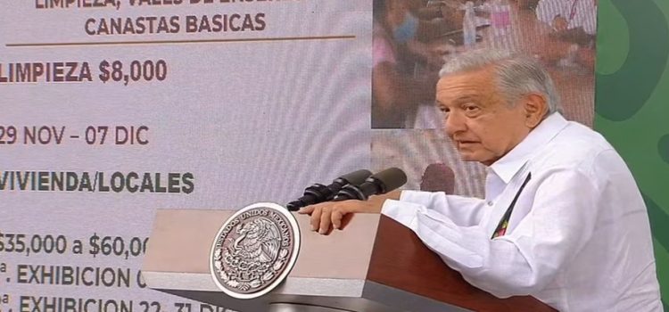 AMLO anuncia entrega de 8 mil pesos por vivienda en Acapulco para limpieza