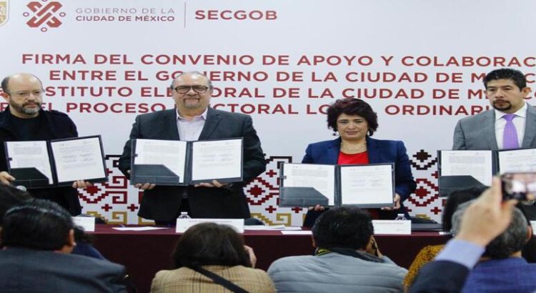 Gobierno de CDMX y el IECM firman convenio de colaboración para el proceso Electoral 2023-2024