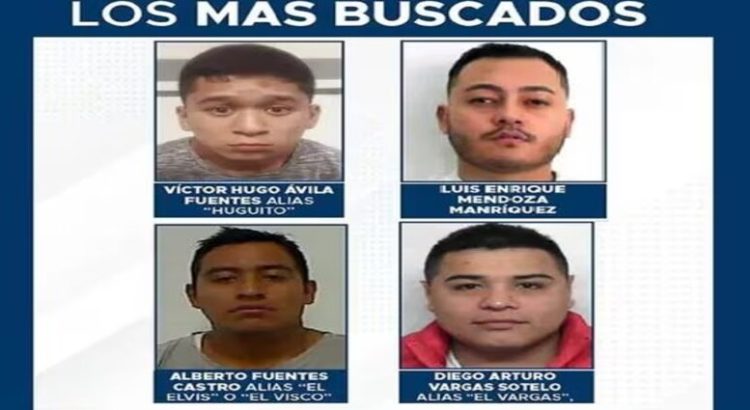 La Fiscalía ofrece 2 mdp por 4 presuntos criminales más buscados en CDMX