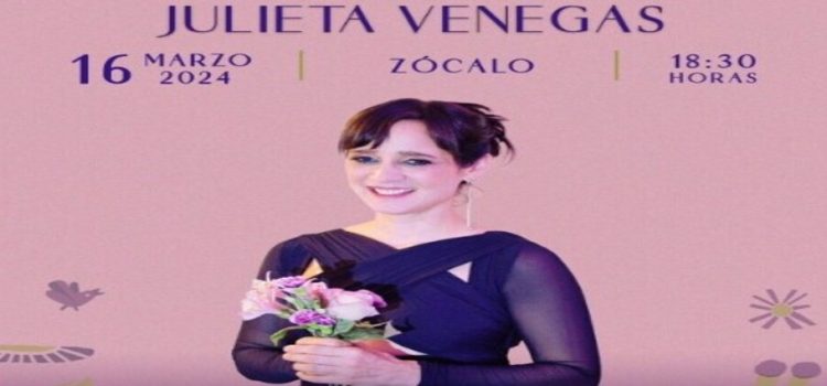 Julieta Venegas dará concierto gratuito en el Zócalo el 16 de marzo