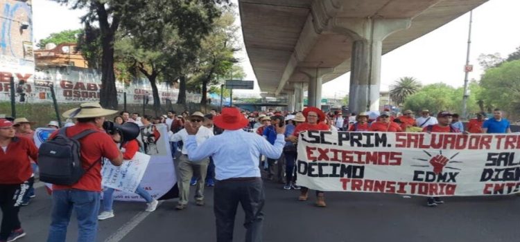 El CNTE bloquea principales vialidades en CDMX