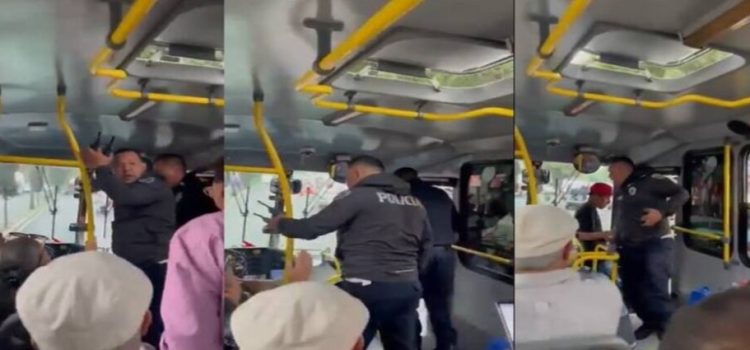 Policías atacan a chofer de autobús en Tlalpan