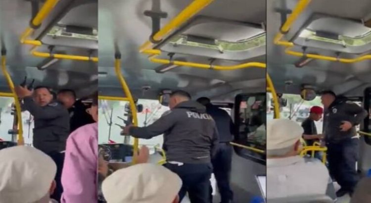 Policías atacan a chofer de autobús en Tlalpan