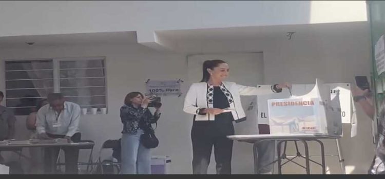 Claudia Sheinbaum vota en elecciones presidenciales 2024,  se dice contenta y confiada