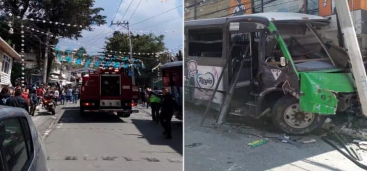 Dos personas pierden la vida en accidente entre unidades de transporte público