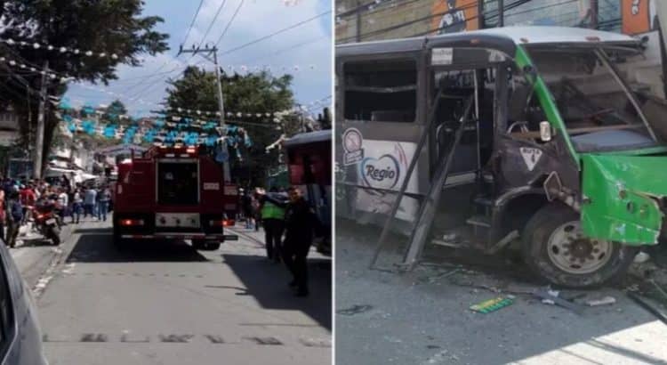 Dos personas pierden la vida en accidente entre unidades de transporte público