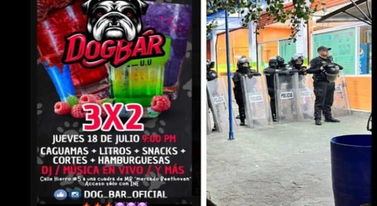 Catean el ‘DogBar’ por clandestinas y venta de droga a menores