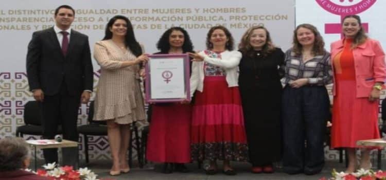 INFO CDMX recibió el Distintivo de Igualdad entre mujeres y hombres en nivel intermedio