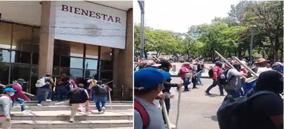 Marcha de la CNTE escala en tensión: reportan disturbios y enfrentamientos