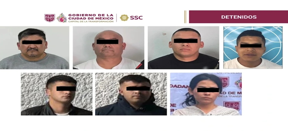 Caen siete presuntos integrantes de célula delictiva vinculada con homicidios y extorsiones en CDMX